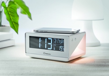 Logotrade promotional product picture of: LED clock & wireless charger5W
