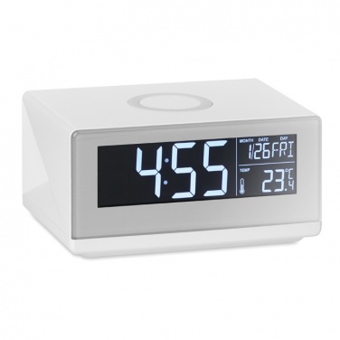 Logotrade promotional product picture of: LED clock & wireless charger5W