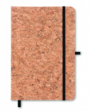 Logo trade promotional merchandise picture of: A5 cork notebook 96 lined