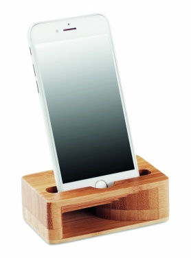 Logotrade promotional merchandise photo of: Bamboo phone stand-amplifier CARACOL
