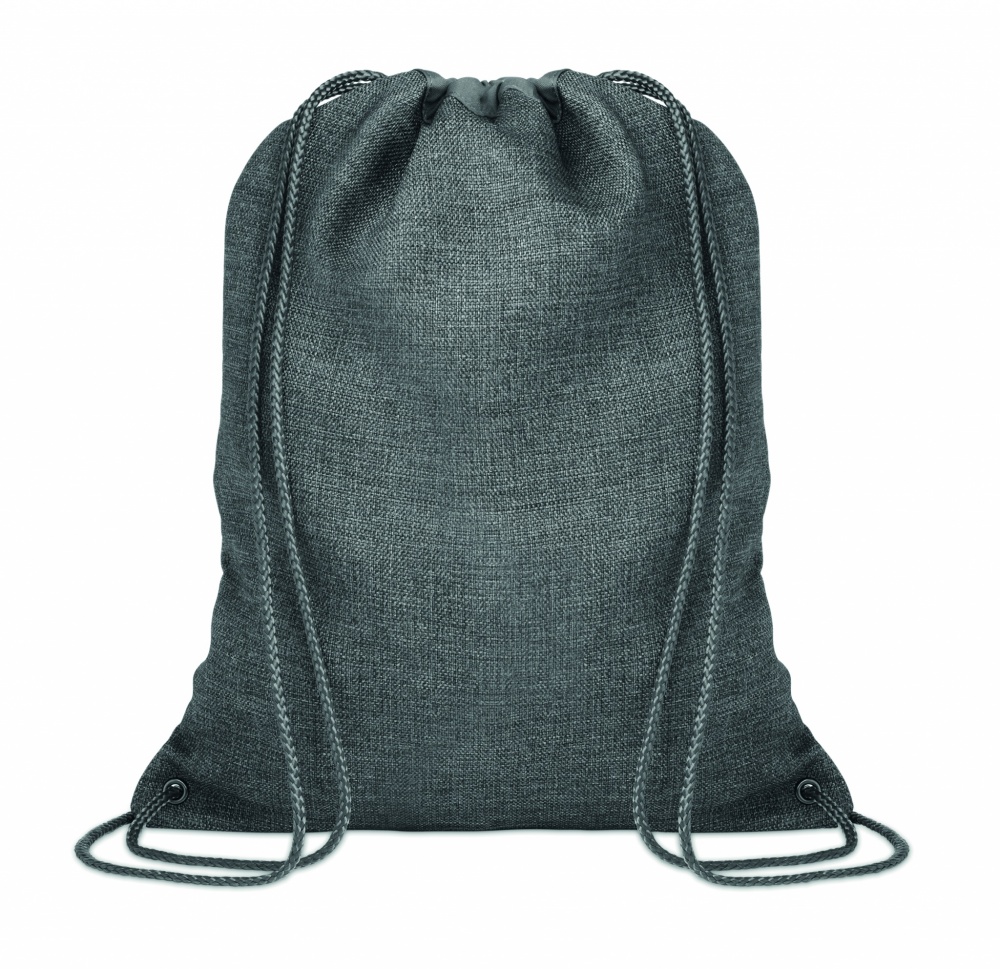 Logo trade promotional item photo of: 1200D heathered drawstring bag