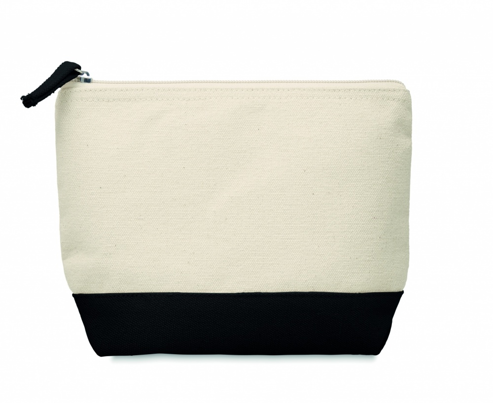 Logo trade business gifts image of: Bicolour cotton cosmetic bag