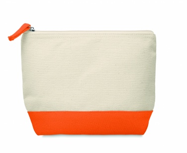 Logo trade promotional merchandise photo of: Bicolour cotton cosmetic bag
