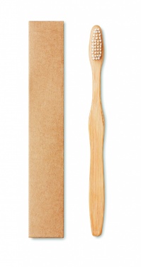 Logo trade promotional items image of: Bamboo toothbrush in Kraft box