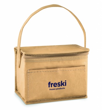 Logo trade promotional products image of: 6 can woven paper cooler bag