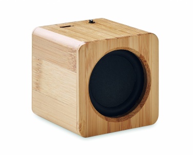 Logo trade corporate gifts image of: Bamboo wireless speaker