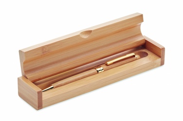 Logotrade promotional item picture of: Bamboo twist-action ballpoint pen in a box