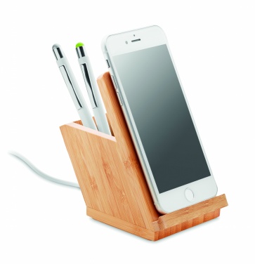Logo trade promotional giveaways image of: Wireless charger pen holder 5W BAICOI