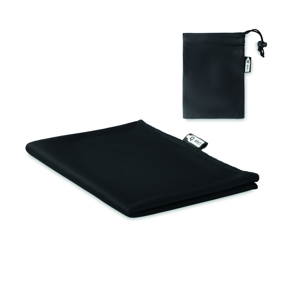 Logo trade advertising products picture of: RPET sports towel and pouch