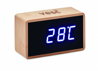 Logo trade promotional product photo of: LED alarm clock bamboo casing Düsseldorf