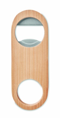 Logotrade advertising product picture of: Oval Bamboo bottle opener VALBAMPER