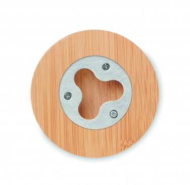 Logotrade business gifts photo of: Bamboo bottle opener/ coaster DAKAI