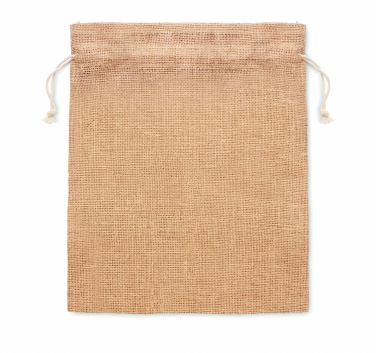 Logo trade advertising products picture of: Small jute gift bag 14 x 22 cm