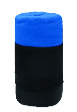 Logo trade promotional giveaways image of: RPET fleece travel blanket