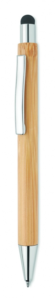 Logo trade promotional merchandise image of: Bamboo ballpoint pen with blue ink