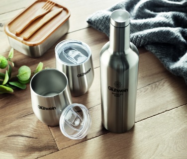 Logo trade promotional item photo of: Double walled bottle & mug set