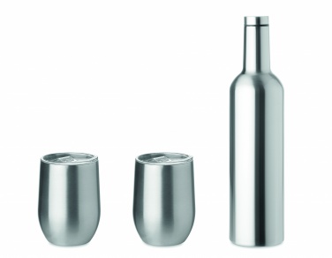Logo trade promotional merchandise image of: Double walled bottle & mug set