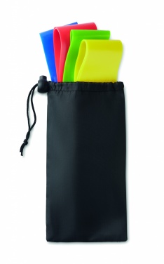 Logo trade promotional merchandise image of: Set of 4 TPE fitness bands
