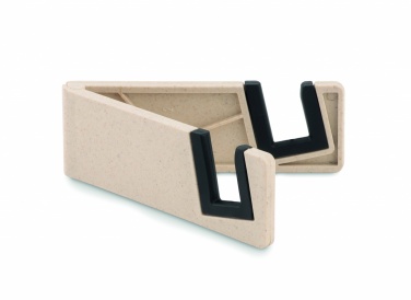 Logo trade promotional products image of: Phone holder bamboo fibre/PP
