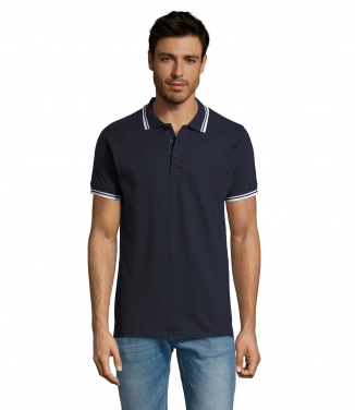 Logo trade promotional giveaways image of: PASADENA men polo 200g