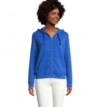 Logo trade promotional gifts image of: SPIKE WOMEN ZIP HOOD SWEAT