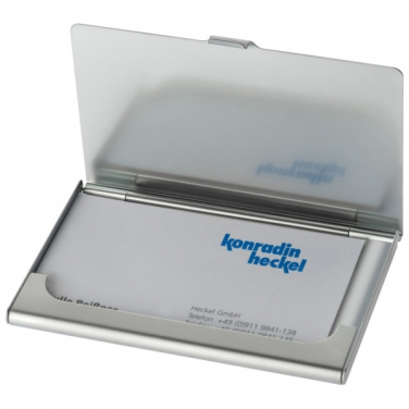 Logo trade promotional products image of: Metal business card holder CORNWALL