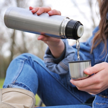 Logotrade promotional giveaway image of: Stainless steel isolating flask VIRGINIA BEACH 100 ml