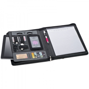 Logo trade promotional giveaways picture of: A4 folder with power bank Elda