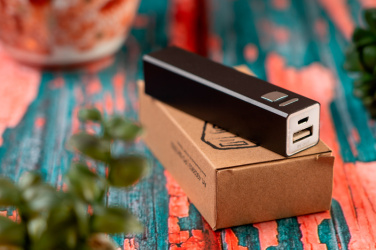 Logo trade promotional gift photo of: Metal power bank PORT HOPE 2200mAh