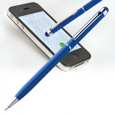 Logo trade promotional gifts image of: Metal ballpen with touch pen NEW ORLEANS