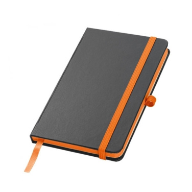 Logo trade promotional merchandise photo of: Notebook A6 ROSTOCK
