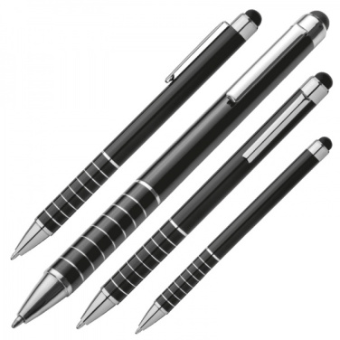 Logo trade promotional products picture of: Metal ballpen with touch pen LUEBO