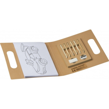 Logotrade corporate gifts photo of: Kids coloring book with colored pencils FORIO