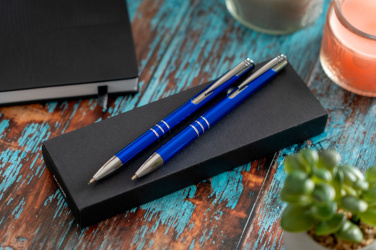 Logo trade promotional items picture of: Metal writing set CLAREMONT