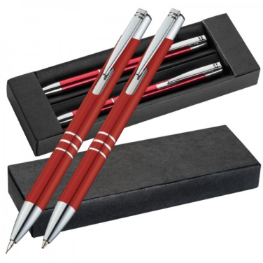 Logotrade promotional item picture of: Metal writing set CLAREMONT