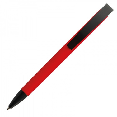 Logo trade promotional merchandise picture of: Metal ballpen soft touch BRESCIA