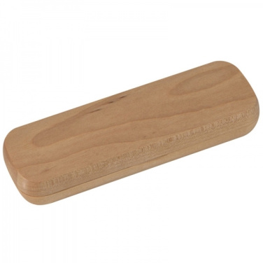 Logo trade corporate gifts image of: Wooden writing set ballpen and roller INDIANAPOLIS