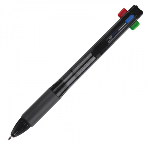 Logo trade promotional gift photo of: Plastic ballpen 4in1 NEAPEL