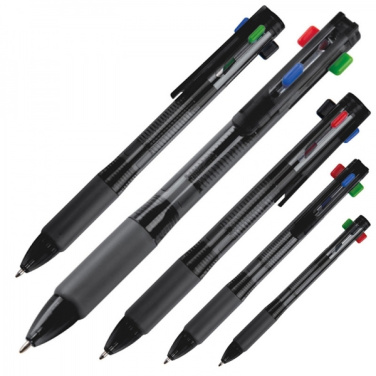 Logo trade promotional items picture of: Plastic ballpen 4in1 NEAPEL