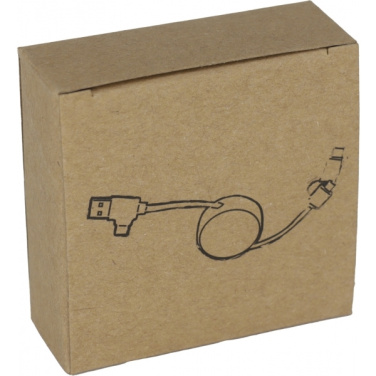 Logo trade promotional giveaways picture of: Bamboo charging cable GRONINGEN