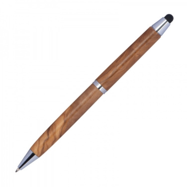Logotrade promotional gift picture of: Wooden ballpen with touch function ERFURT