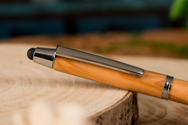 Logo trade promotional product photo of: Wooden ballpen with touch function ERFURT