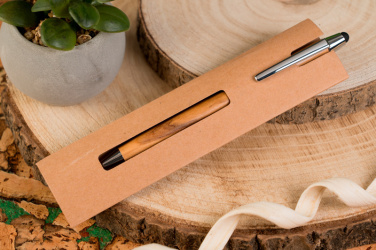 Logotrade promotional merchandise picture of: Wooden ballpen with touch function ERFURT