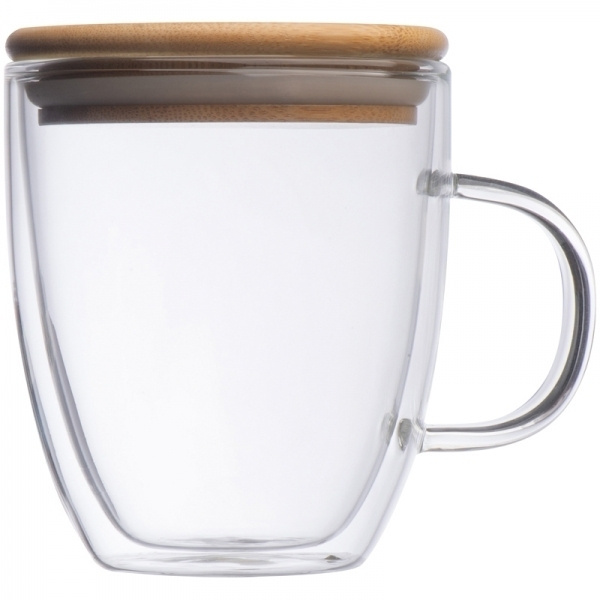 Logotrade corporate gift image of: Double-walled glass cup GERTHE 350 ml