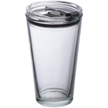 Logotrade promotional giveaways photo of: Glass mug with lid WATTENSCHEID 400 ml