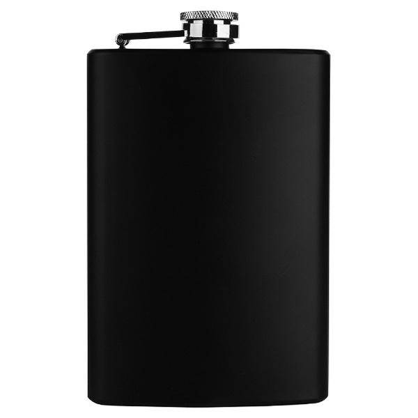 Logotrade corporate gift picture of: Hip flask OLYMPOS Schwarzwolf