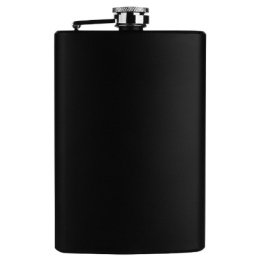 Logotrade corporate gift picture of: Hip flask OLYMPOS Schwarzwolf