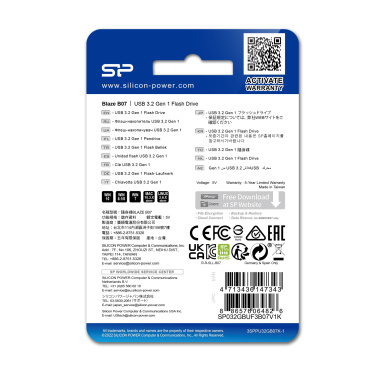 Logo trade promotional merchandise image of: PENDRIVE SILICON POWER BLAZE - B07 3.2 16GB