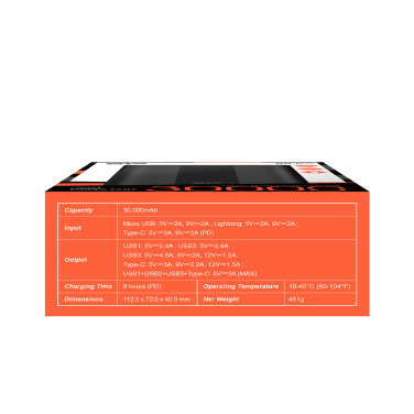 Logo trade corporate gifts image of: POWER BANK SILICON POWER QX55 30000 MAH