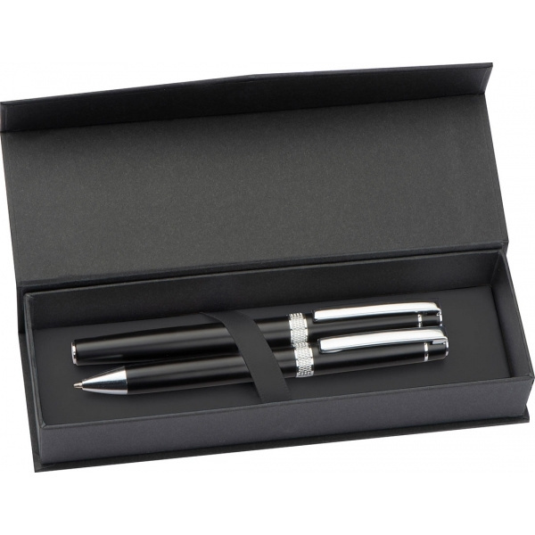 Logotrade promotional merchandise photo of: Metal writing set KARLOVAC